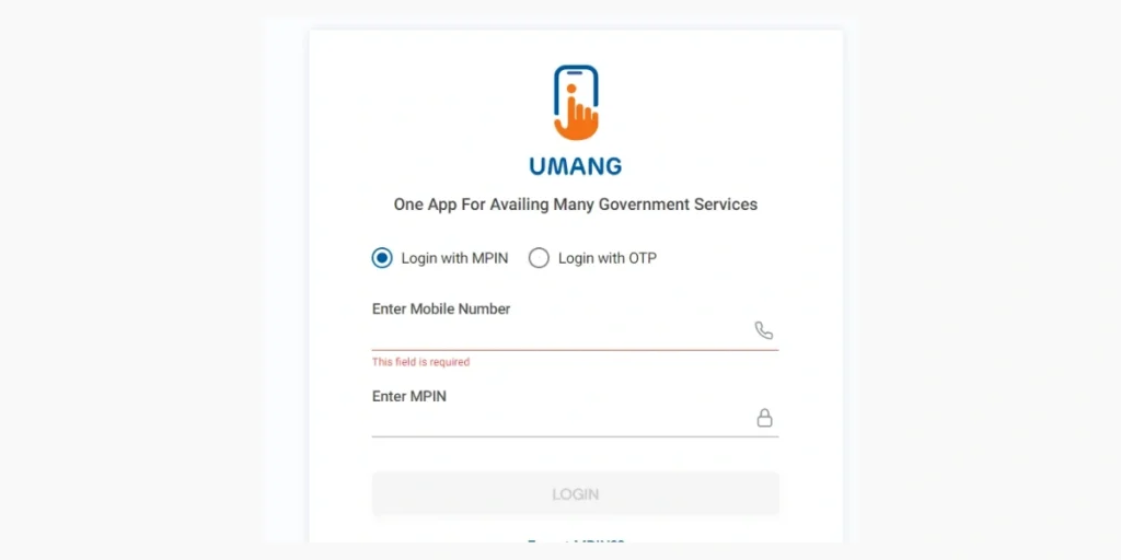 UMANG Portal Login 11
